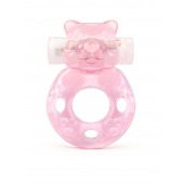 Розовое эрекционное виброкольцо в форме мишки - 1137 - в Якутске купить с доставкой