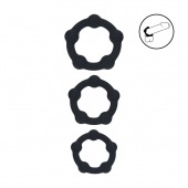 Набор из 3 эрекционных колец Beaded Silicone Cockring Set - Shots Media BV - в Якутске купить с доставкой