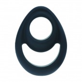 Черное эрекционное кольцо Double Ergo Silicone Cockring - Shots Media BV - в Якутске купить с доставкой