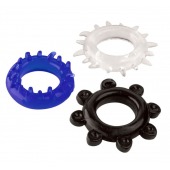 Набор из 3 эрекционных колец разного цвета и рельефа - Boys of Toys - в Якутске купить с доставкой