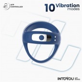 Синее интерактивное эрекционное виброкольцо Rank - Intoyou - в Якутске купить с доставкой