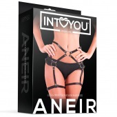 Черные стрепы на бёдра Aneir - Intoyou - купить с доставкой в Якутске