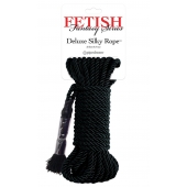 Черная веревка для фиксации Deluxe Silky Rope - 9,75 м. - Pipedream - купить с доставкой в Якутске