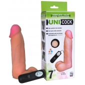 Фаллическая насадка Харнесс UNICOCK 7  с вибрацией - 19 см. - LOVETOY (А-Полимер) - купить с доставкой в Якутске