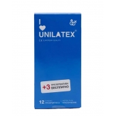 Классические презервативы Unilatex Natural Plain - 12 шт. + 3 шт. в подарок - Unilatex - купить с доставкой в Якутске