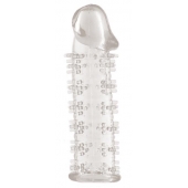 Гелевая прозрачная насадка с шипами - 12 см. - Toyfa Basic - в Якутске купить с доставкой