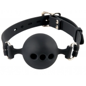 Силиконовый кляп-шар с отверстиями для дыхания Silicone Breathable Ball Gag Small - Pipedream - купить с доставкой в Якутске