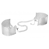 Серебристые наручники-браслеты Desir Metallique Handcuffs - Bijoux Indiscrets - купить с доставкой в Якутске