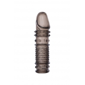 Дымчатая закрытая насадка ToyFa XLover с чешуйками и пупырышками - 13,5 см. - ToyFa - в Якутске купить с доставкой