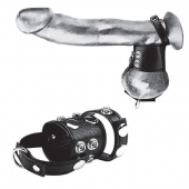 Утяжка на пенис и мошонку Cock Ring With 1.5  Ball Stretcher And Optional Weight Ring - BlueLine - купить с доставкой в Якутске