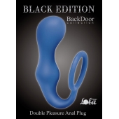 Синее эрекционное кольцо с анальной пробкой Double Pleasure Anal Plug - Lola Games - в Якутске купить с доставкой