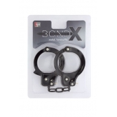 Чёрные наручники из листового металла BONDX METAL CUFFS BLACK - Dream Toys - купить с доставкой в Якутске