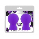 Фиолетовые присоски для груди LIT-UP NIPPLE SUCKERS SMALL PURPLE - Dream Toys