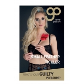 Пластиковая метелочка с красными пёрышками Small Feather Tickler - 32 см. - Blush Novelties - купить с доставкой в Якутске