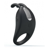 Чёрное эрекционное кольцо с вибрацией Rabbit Vibrator - Baile - в Якутске купить с доставкой
