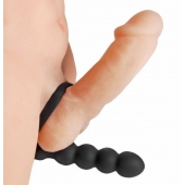 Насадка для двойного проникновения Double Fun Cock Ring with Double Penetration Vibe - XR Brands - в Якутске купить с доставкой