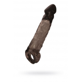 Чёрная насадка на пенис Tс подхватом - 19,5 см. - ToyFa - в Якутске купить с доставкой