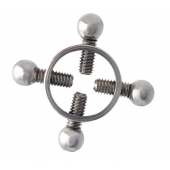 Серебристые зажимы для сосков на винтах - ToyFa - купить с доставкой в Якутске