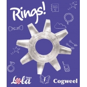 Прозрачное эрекционное кольцо Rings Cogweel - Lola Games - в Якутске купить с доставкой