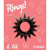 Чёрное эрекционное кольцо Rings Cristal - Lola Games - в Якутске купить с доставкой