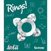 Прозрачное эрекционное кольцо Rings Screw - Lola Games - в Якутске купить с доставкой