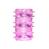 Розовая насадка на пенис Rings Armour - Lola Games - в Якутске купить с доставкой