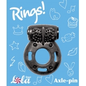 Черное эрекционное кольцо с вибрацией Rings Axle-pin - Lola Games - в Якутске купить с доставкой