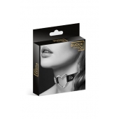 Чёрный чокер с кольцом в форме сердца - Bijoux Pour Toi - купить с доставкой в Якутске