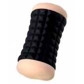 Двухсторонний мастурбатор JOS JANICE в черном цилиндре - JOS - в Якутске купить с доставкой