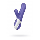 Фиолетовый вибратор Satisfyer Magic Bunny с клиторальным отростком - 17,6 см. - Satisfyer