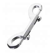 Серебристый двухсторонний карабин TOYFA Metal - ToyFa - купить с доставкой в Якутске