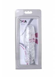 Прозрачная, закрытая насадка с шипами и точками - 13,5 см. - Toyfa Basic - в Якутске купить с доставкой