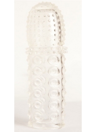 Прозрачная закрытая гелевая насадка - 13,5 см. - Toyfa Basic - в Якутске купить с доставкой