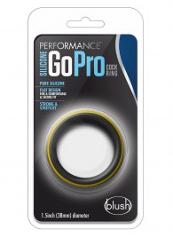 Черно-желтое силиконовое эрекционное кольцо Silicone Go Pro Cock Ring - Blush Novelties - в Якутске купить с доставкой