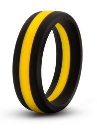 Черно-желтое силиконовое эрекционное кольцо Silicone Go Pro Cock Ring - Blush Novelties - в Якутске купить с доставкой