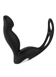 Черный вибромассажер простаты P-PLEASER W ERECTION ENHANCE - Dream Toys - в Якутске купить с доставкой