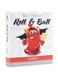 Стимулирующий презерватив-насадка Roll   Ball Cherry - Sitabella - купить с доставкой в Якутске