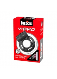 Чёрное эрекционное виброкольцо Luxe VIBRO  Африканский Эль Дьябло  + презерватив - Luxe - в Якутске купить с доставкой