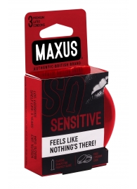 Ультратонкие презервативы в железном кейсе MAXUS Sensitive - 3 шт. - Maxus - купить с доставкой в Якутске