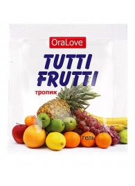 Пробник гель-смазки Tutti-frutti со вкусом тропических фруктов - 4 гр. - Биоритм - купить с доставкой в Якутске