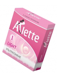 Ультратонкие презервативы Arlette Light - 3 шт. - Arlette - купить с доставкой в Якутске