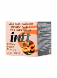 Массажная свеча для поцелуев Peach с ароматом персика - 30 гр. - INTT - купить с доставкой в Якутске