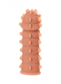 Телесная реалистичная насадка KOKOS Extreme Sleeve 04 с дополнительной стимуляцией - 12,7 см. - KOKOS - в Якутске купить с доставкой