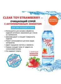 Очищающий спрей для игрушек CLEAR TOY Strawberry - 100 мл. - Биоритм - купить с доставкой в Якутске