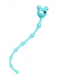 Мятная силиконовая анальная цепочка Froggy - 27,4 см. - ToyFa в Якутске Мятная силиконовая анальная цепочка Froggy - 27,4 см. - ToyFa