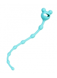 Мятная силиконовая анальная цепочка Froggy - 27,4 см. - ToyFa в Якутске Мятная силиконовая анальная цепочка Froggy - 27,4 см. - ToyFa