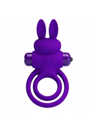 Фиолетовое эрекционное кольцо с вибростимуляцией клитора Vibrant Penis Ring III - Baile - в Якутске купить с доставкой