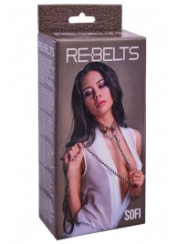 Коричневый поводок и чокер с кольцом Sofi - Rebelts - купить с доставкой в Якутске