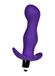 Фиолетовая изогнутая анальная вибропробка - 12,9 см. - A-toys в Якутске Фиолетовая изогнутая анальная вибропробка - 12,9 см. - A-toys