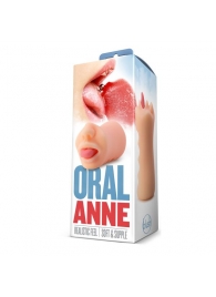 Телесный мастурбатор-ротик с язычком Oral Anne - Blush Novelties - в Якутске купить с доставкой